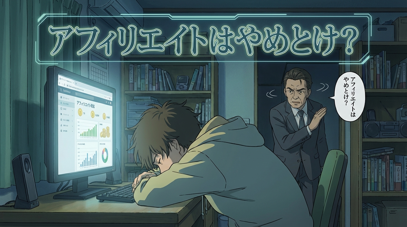 アフィリエイトはやめとけ？
