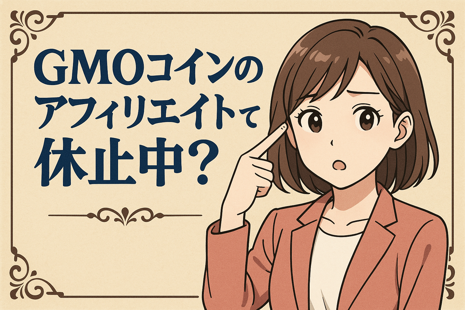 GMOコインのアフィリエイトって休止中？