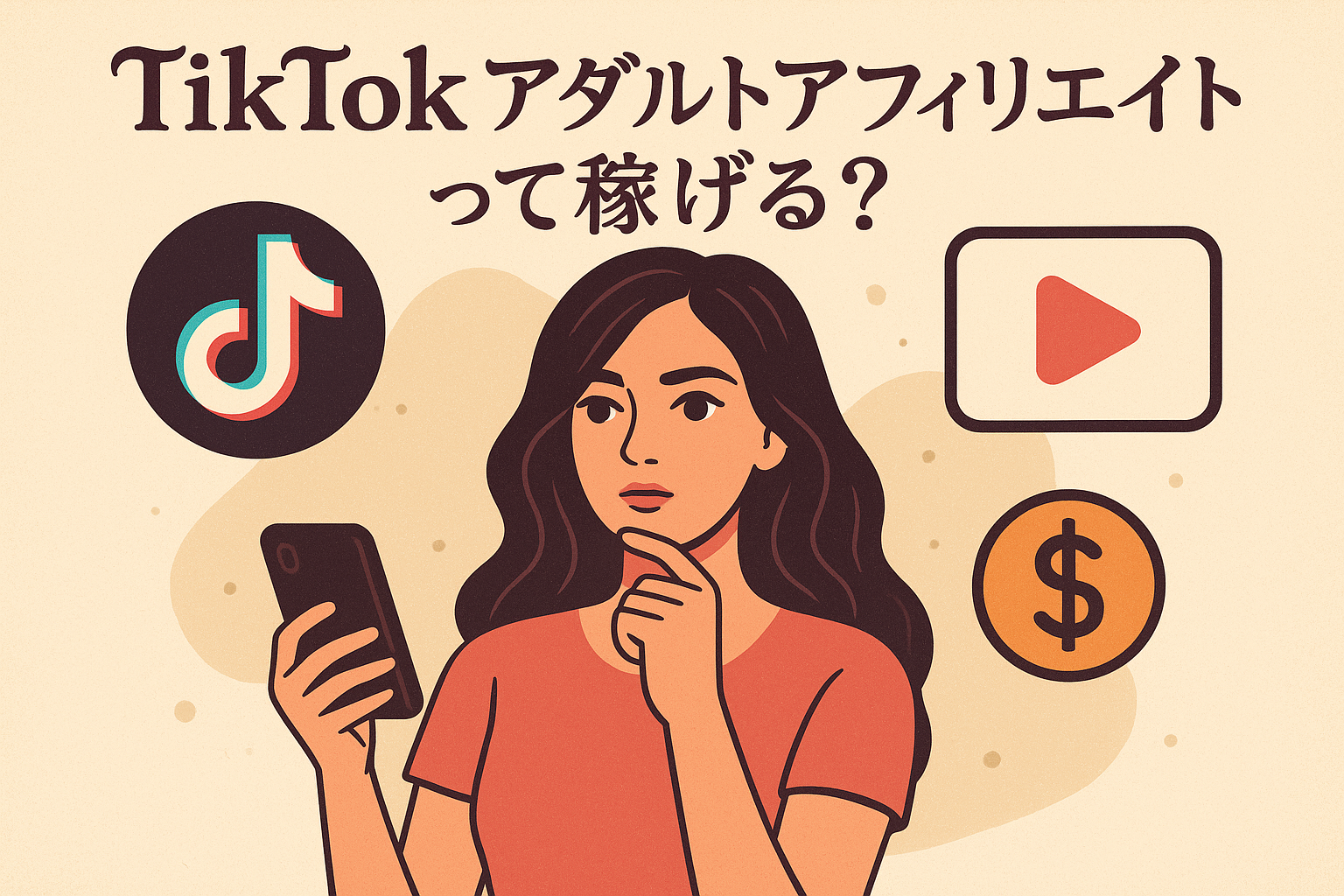 TikTokアダルトアフィリエイトって稼げる？
