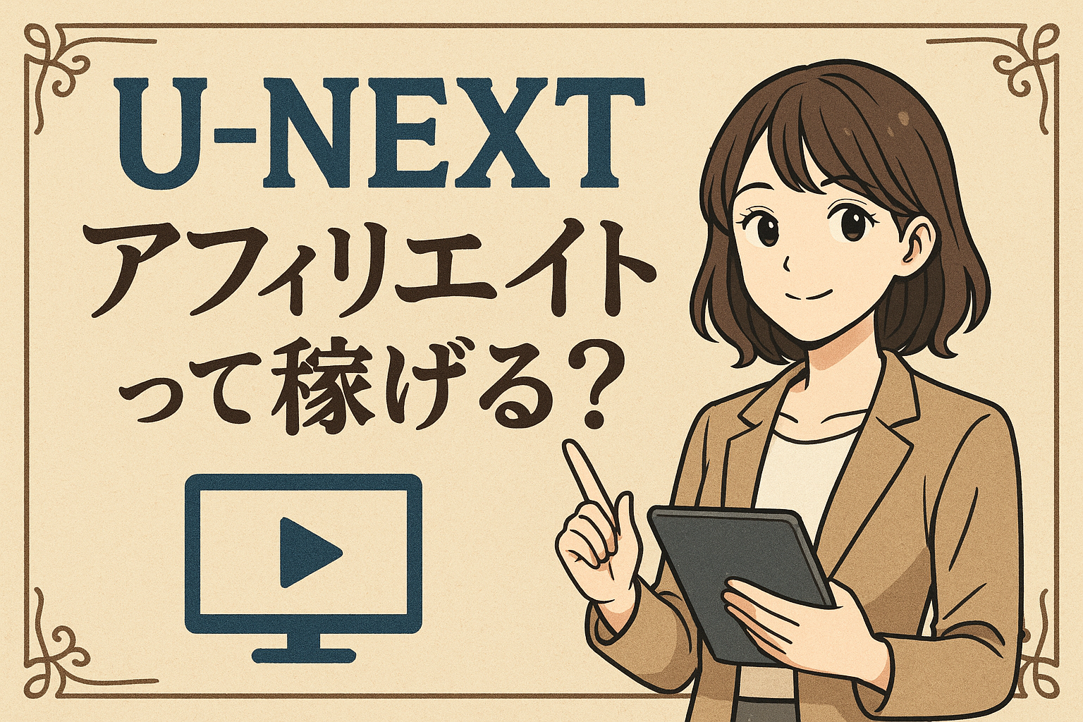 U-NEXTアフィリエイトって稼げる？
