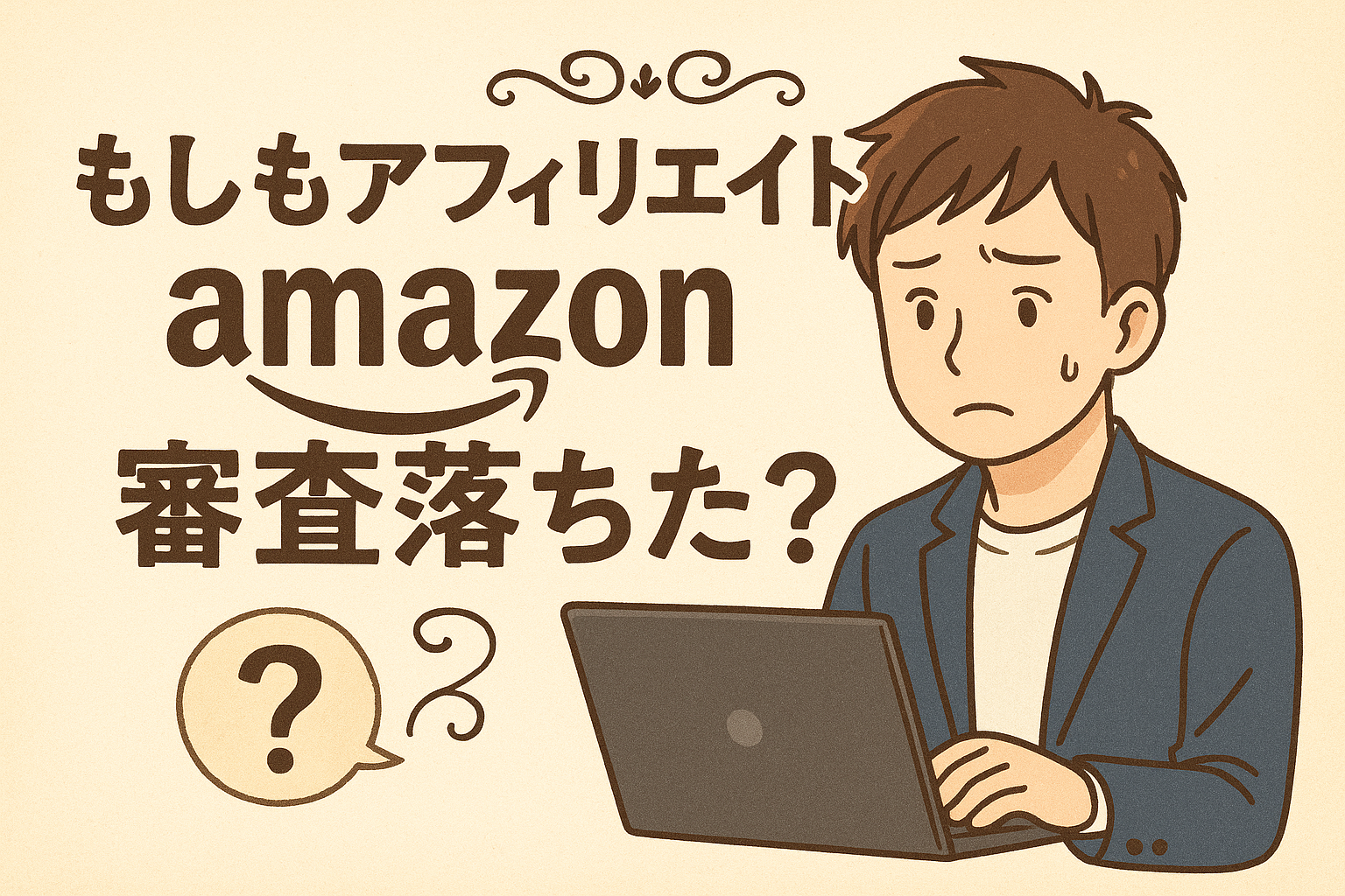 もしもアフィリエイト amazon 審査 落ちた？