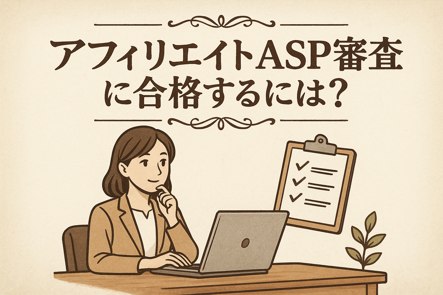 アフィリエイトASP審査に合格するには？