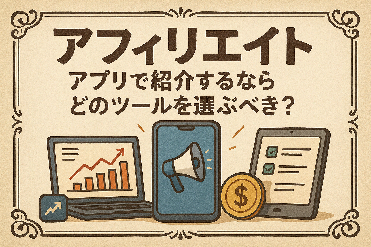 アフィリエイト アプリで紹介するならどのツールを選ぶべき？