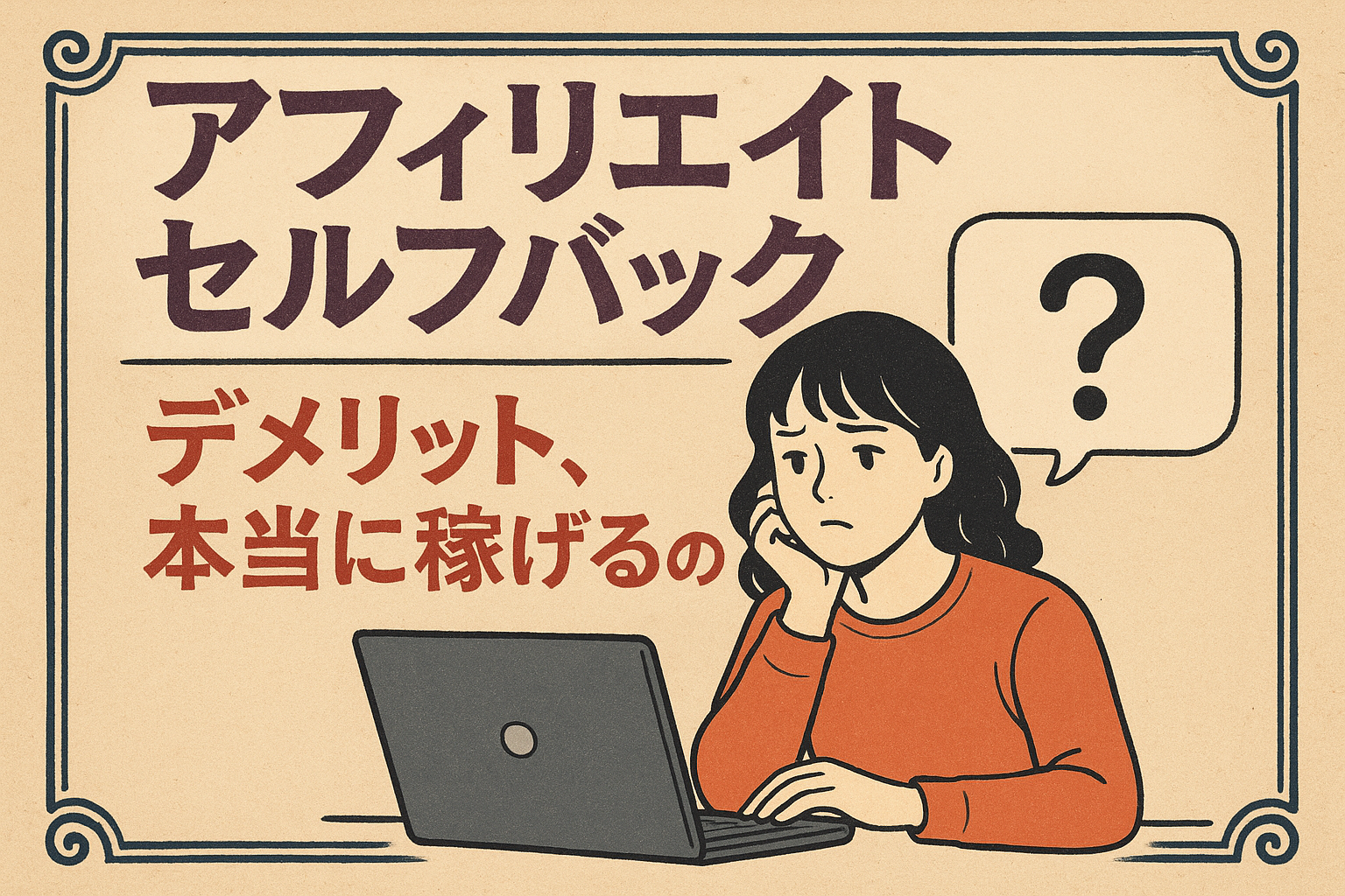 アフィリエイト セルフバック デメリット、本当に稼げるの？