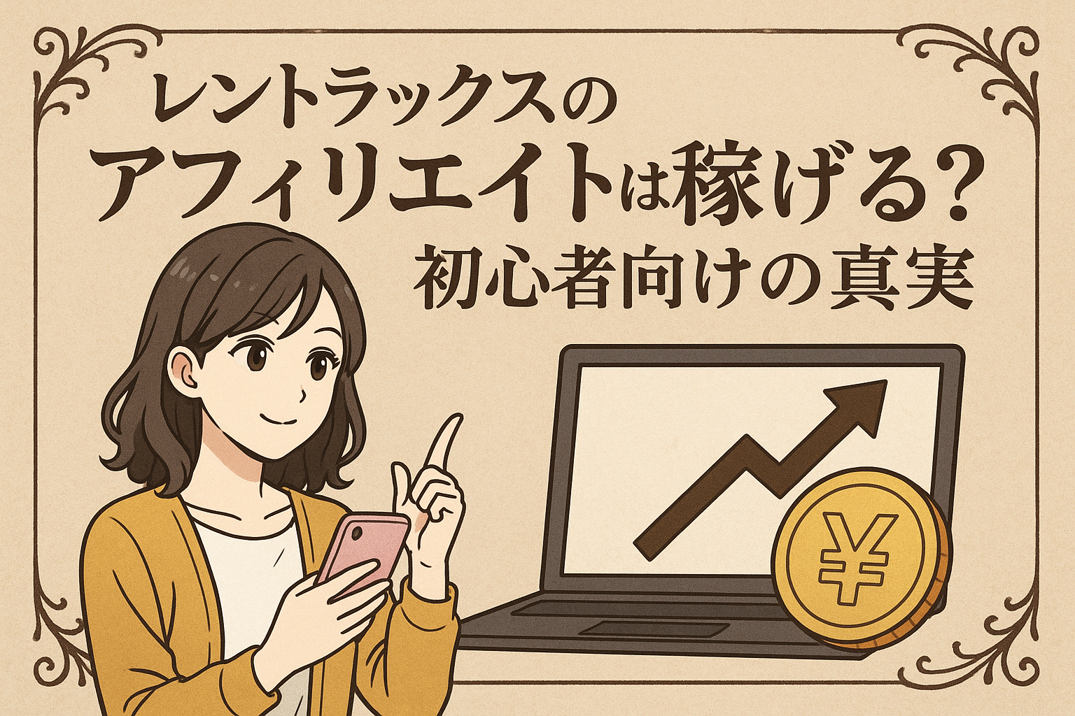 レントラックスのアフィリエイトは稼げる？初心者向けの真実