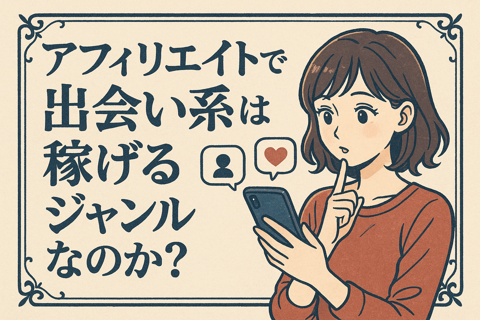 アフィリエイトで出会い系は稼げるジャンルなのか？