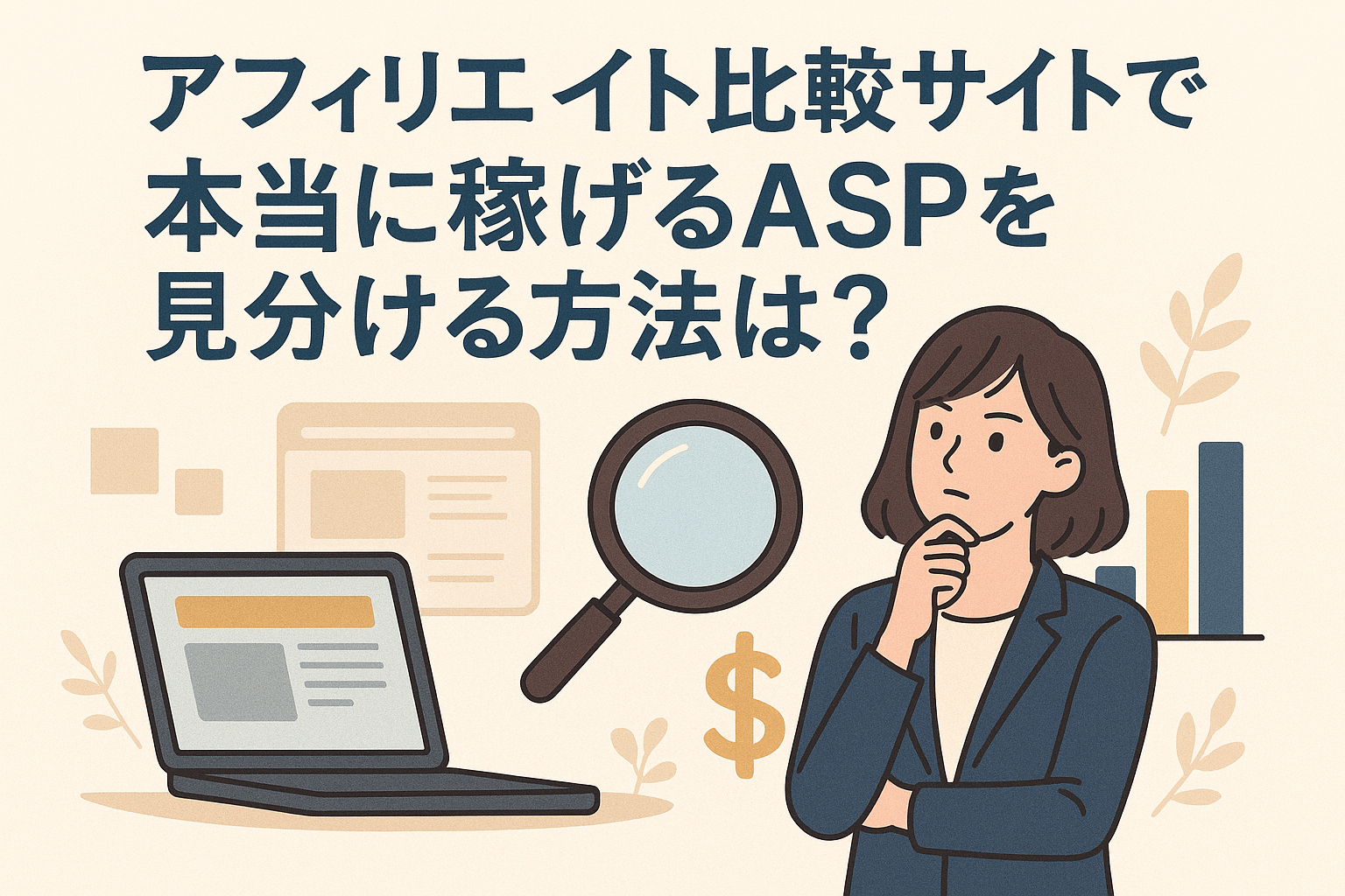 アフィリエイト比較サイトで本当に稼げるASPを見分ける方法は？