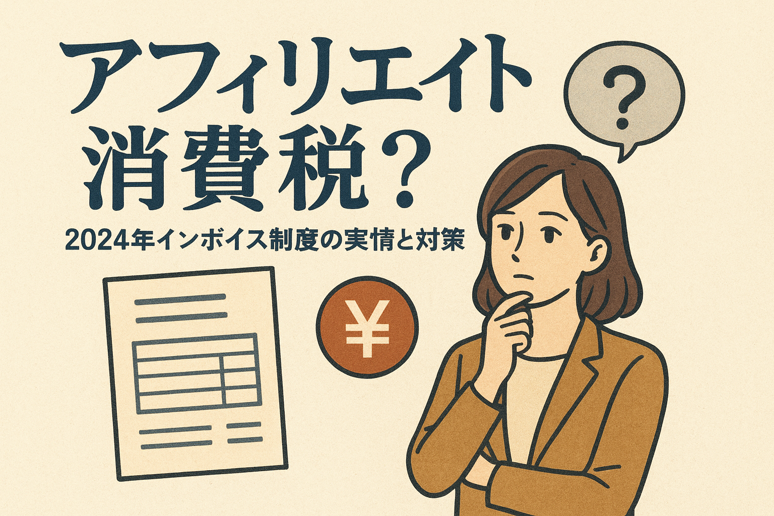 アフィリエイト 消費税？2024年インボイス制度の実情と対策