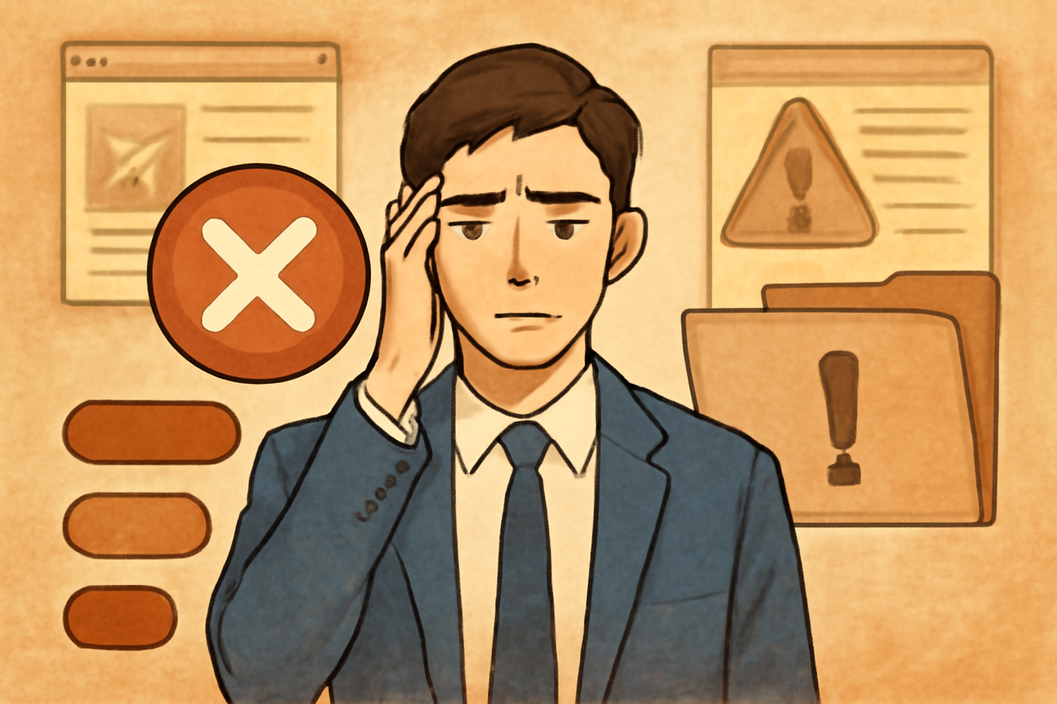 審査落ちの原因は大きく3つのカテゴリに分かれる